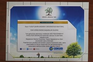 Rektör Şahin Adına, Kılıçarslan Tepesi’ne 10 Adet Fidan Dikildi 